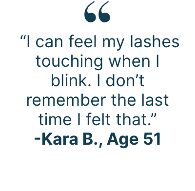 Quotes from users of the Lash Lush 3-in-1 Lash & Brow Serum describing their experiences using the product.